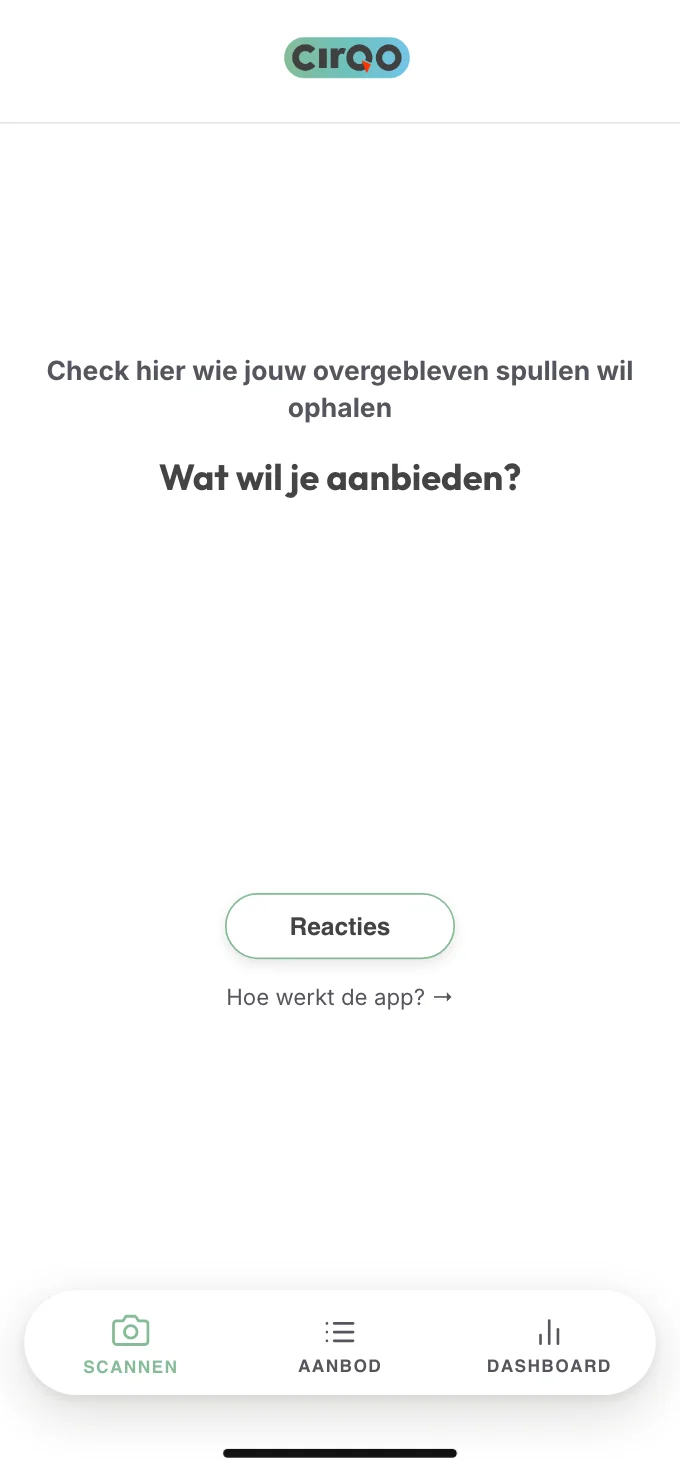 Cirqo app: een foto maken van een product