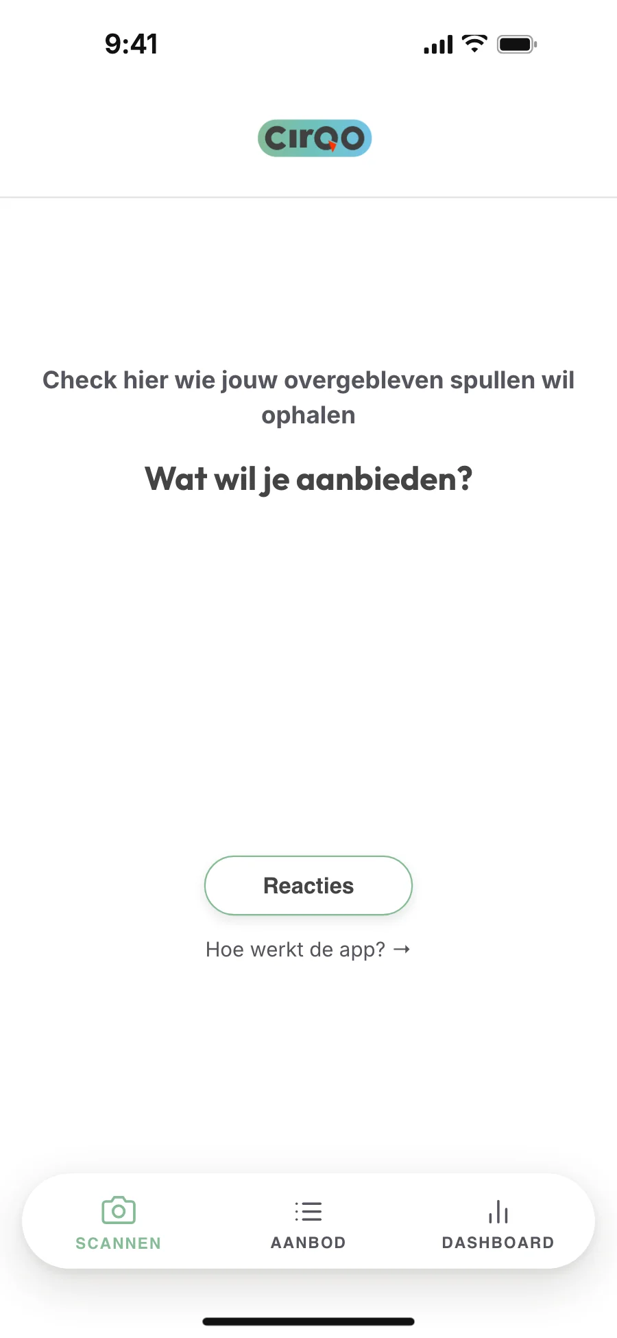 Cirqo aanbiedscherm